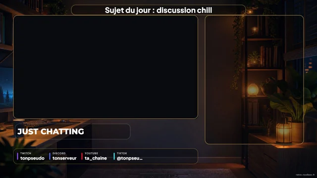 Aperçu du template overlay Twitch Cozy Chat