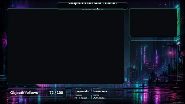 Aperçu du template overlay Twitch Cyber Arena