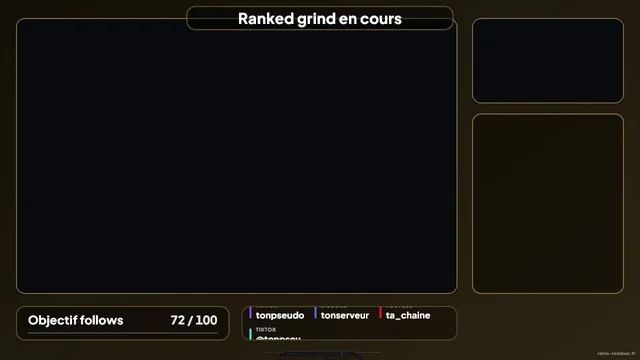 Aperçu du template overlay Twitch Gold Ranked