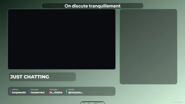 Aperçu du template overlay Twitch Mint Studio