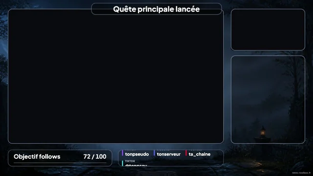 Aperçu du template overlay Twitch Castle Mist