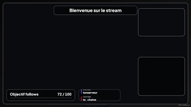 Aperçu du template overlay Twitch Obsidian Pro