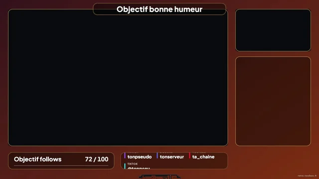 Aperçu du template overlay Twitch Sunset Pop